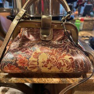 NWOT Patricia Nash Antique Bronze Leather Bag